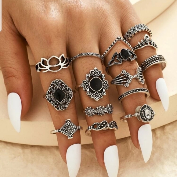 Nikkiwallflower Jewelry - *Taylor* 15 Piece Ring Set